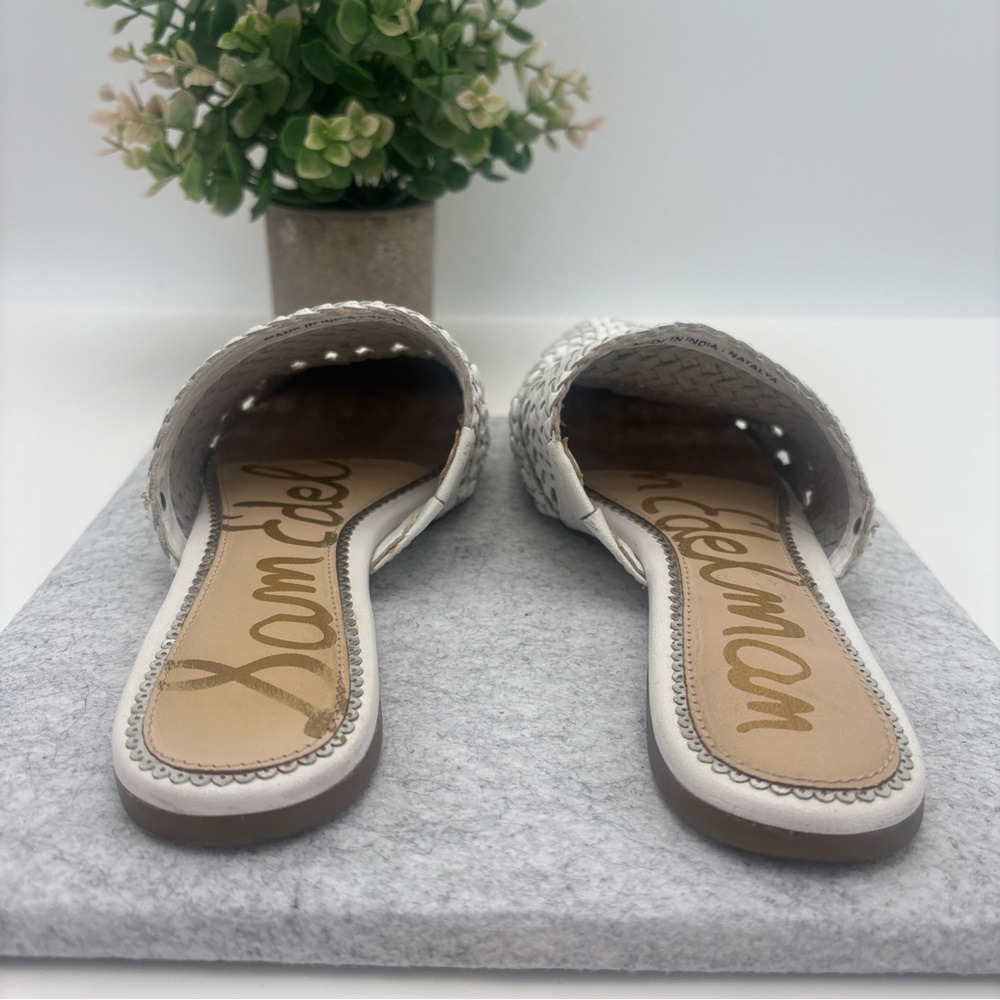 Sam‎ Edelman White Woven Mules - Picture 4 of 8